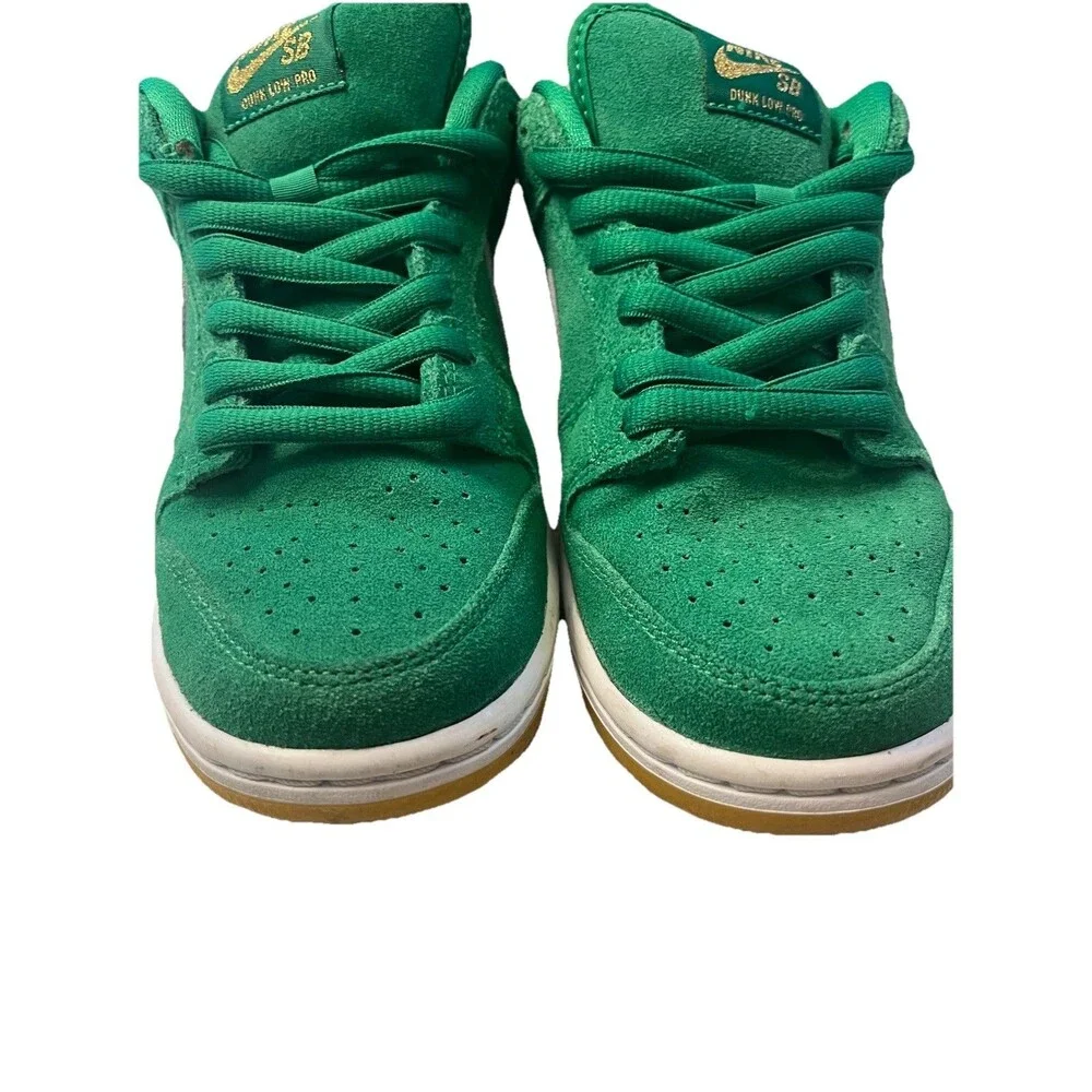 Nike SB Dunk Low Pro St. Patrick's Day 2022 Size 6 BQ6817-303 Suede - Picture 3 of 10